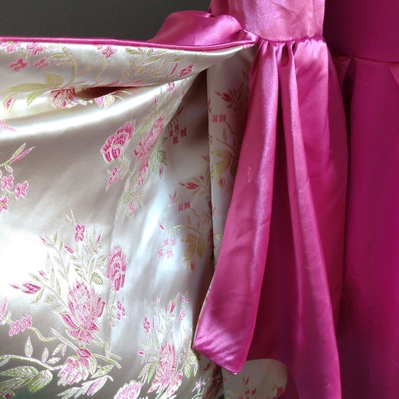 Medieval Renaissance Dress Satin Pink Rose Costume Queen Royal Gown S Cosplay - Picture 6 of 16